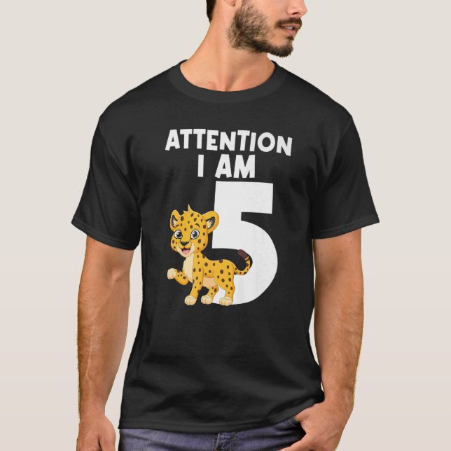 Achtung Ich bin 5 Tiger 50000000000000 T-Shirt (Vorderseite)