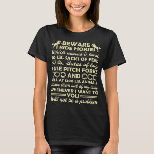 Achtung, ich fahre Pferde Funny Reiten Lover T-Sh T-Shirt