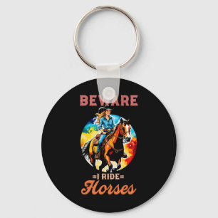Achtung, ich fahre Pferde I Reitpony Fan Schlüsselanhänger