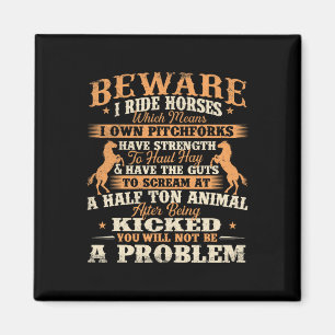 Achtung, ich fahre Pferde - Pferd Lover Horseb Magnet