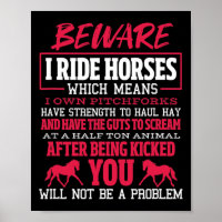 Achtung, ich fahre Pferde Reiten Reiten