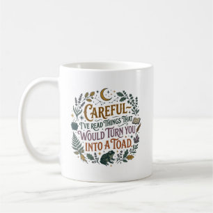 Achtung, ich habe Dinge lustig Buch Hexe Zitat gel Kaffeetasse