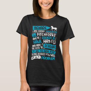 Achtung Ich Reite Pferde Kein Problem Ich Reite P T-Shirt