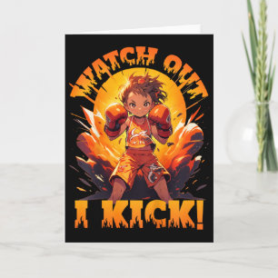 Achtung - Ich trete! Thai Boxing Muay Thai Kickbox Karte