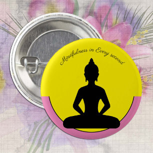 Achtung in jeder Sekunde /Meditation & Yoga Button