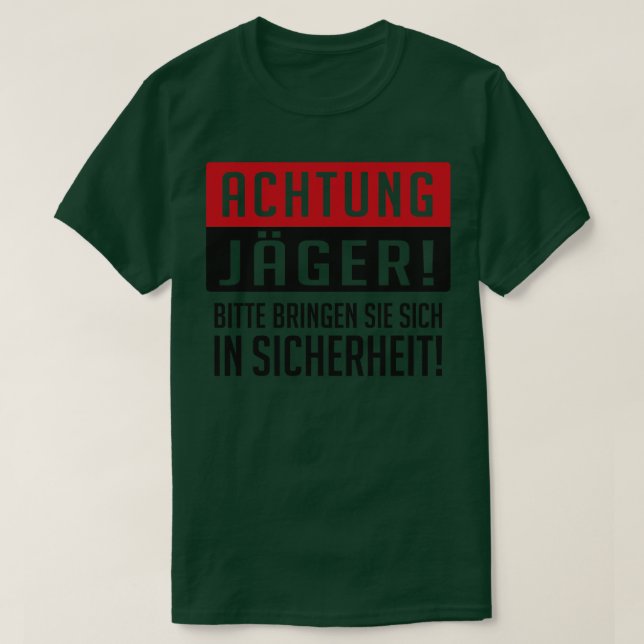 Achtung jager T-Shirt (Design vorne)