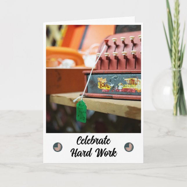 Achtung jeder Hand, die gebaut wird Dankeskarte (Vorderseite)