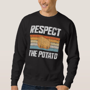 Achtung Kartoffelkartoffeln Gemüse Chips essen Gr Sweatshirt