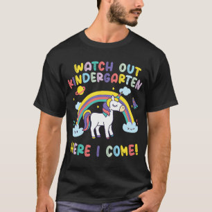 Achtung Kindergarten ich komme Einhorn T-Shirt