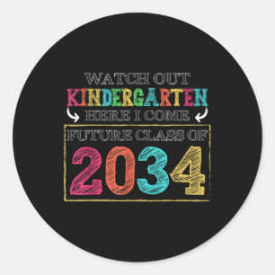 Achtung Kindergarten, ich komme, zukünftige Klasse Runder Aufkleber