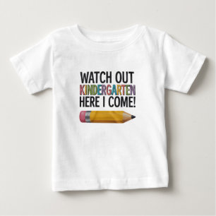 Achtung Kindergarten, ich komme zurück zur Schule  Baby T-shirt