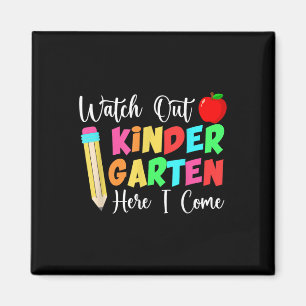Achtung Kindergarten, ich komme zurück zur Schule Magnet
