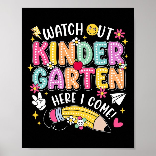 Achtung Kindergarten, ich komme zurück zur Schule  Poster (Vorne)