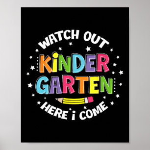 Achtung Kindergarten, ich komme zurück zur Schule Poster