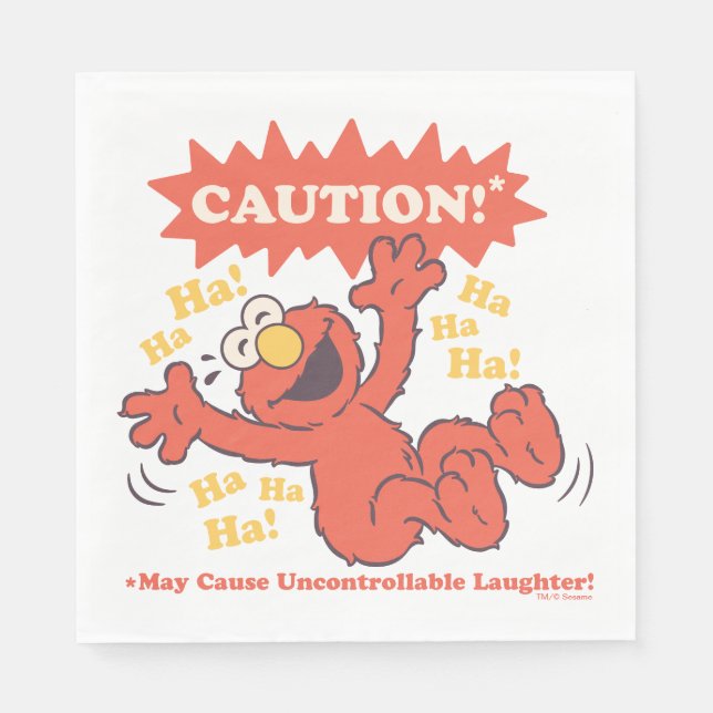 Achtung Lachender Elmo Voraus Serviette (Vorderseite)