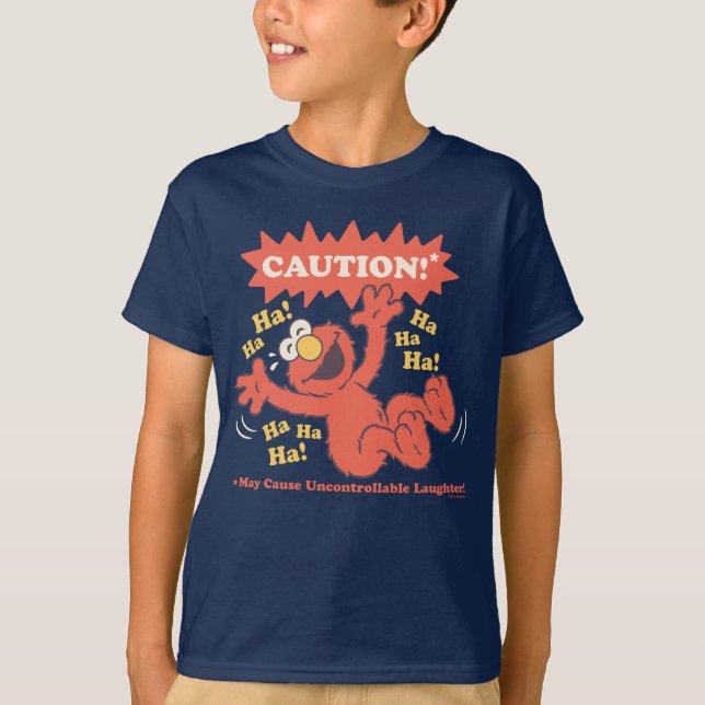 Achtung Lachender Elmo Voraus T-Shirt (Vorderseite)