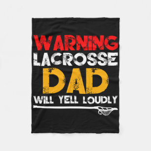 Achtung Lacrosse-Vater Vatertag Geschenkartikel Fleecedecke