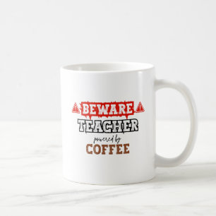 Achtung: Lehrer mit Kaffee   Funny Teacher Kaffeetasse