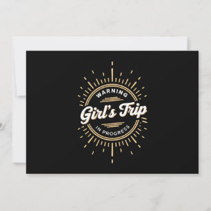 Achtung Mädchenreise im Gange Sommerurlaub Einladung