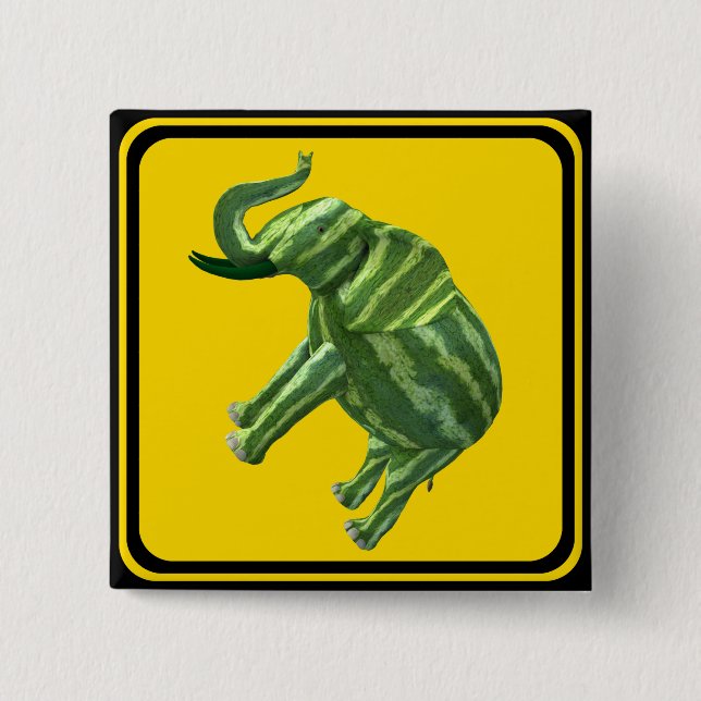 Achtung: Melophant Xing! Button (Vorderseite)