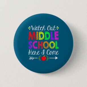 Achtung Mittelschule hier kommen lustige zurück zu Button