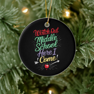 Achtung Mittelschule jetzt komme ich Schule Keramik Ornament