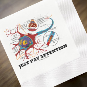 Achtung Neuron Synapse Neurotransmitter Serviette