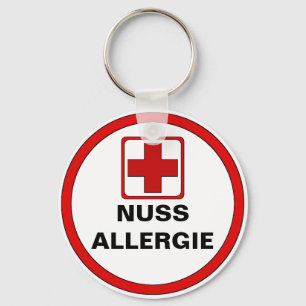 Achtung - NUSS Allergie Schlüsselanhänger