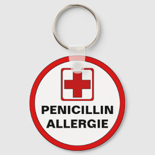 Achtung - Penicillin Allergie Schlüsselanhänger