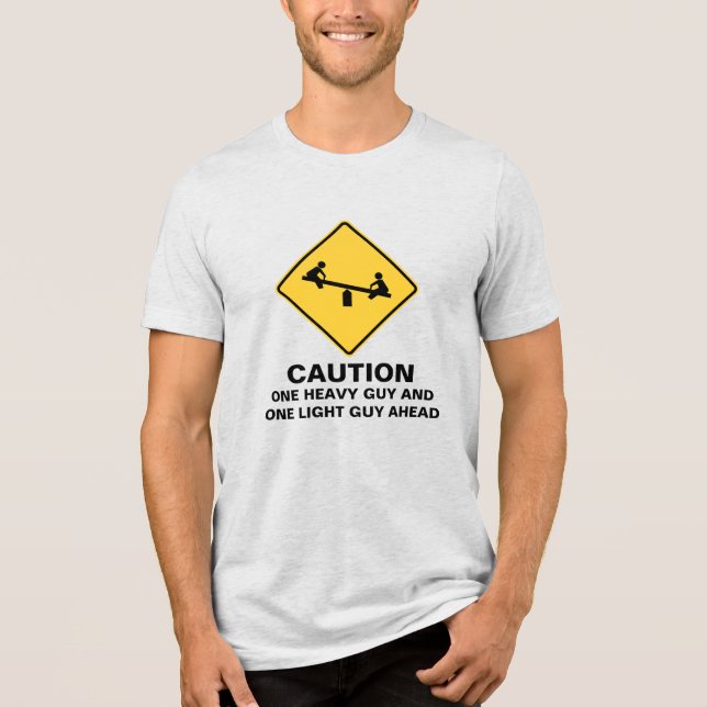 ACHTUNG: SCHWERER TYP VORNE Tri-Blend SHIRT (Vorderseite)