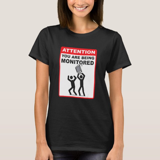 Achtung Sie Werden Überwacht  Programmierung Cod T-Shirt (Vorderseite)