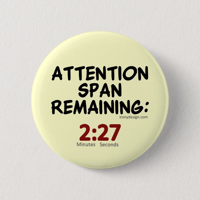 Achtung Span verbleibt (beige) Button (Vorderseite)