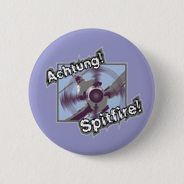 Achtung Spitfire-Button-Abzeichen Button (Vorderseite)