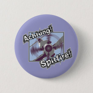Achtung Spitfire-Button-Abzeichen Button