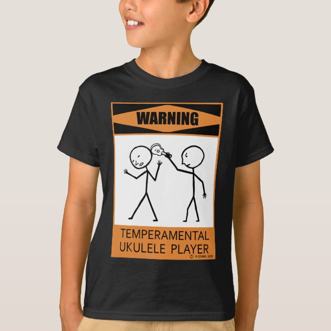Achtung: Ukulele Player T-Shirt (Vorderseite)