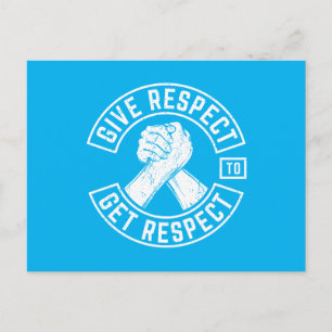 Achtung, um Respekt MC Biker Inspiration zu erhalt Postkarte