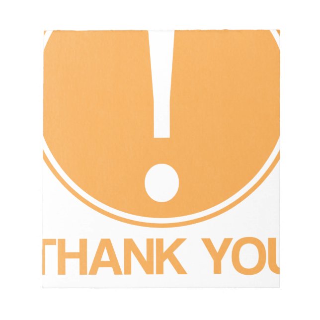 Achtung, vielen Dank für Ihre Aufmerksamkeit Notizblock (Vorderseite)