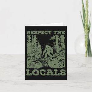 Achtung vor den lokalen Big Foot Sasquatch Walking Karte