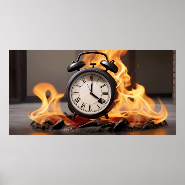 Achtung vor Feuer, keine Zeit Poster (Vorne)