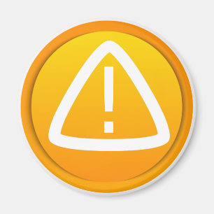 Achtung Vorsicht Symbol Magnet