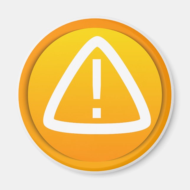 Achtung Vorsicht Symbol Magnet (Vorne)