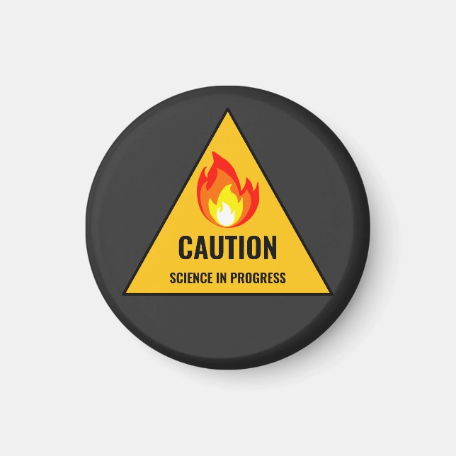Achtung Wissenschaft in Arbeit Magnet (Vorne)