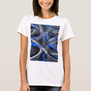 Achtzig als Cooles Muster einer blauen Linie T-Shirt