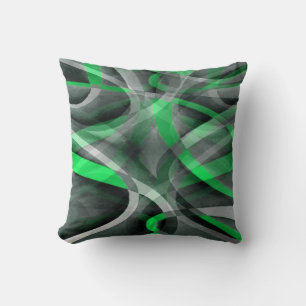 Achtzig Chic Succulant Green und Grau Abstrakt Pa Kissen