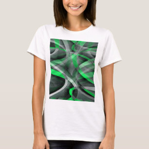 Achtzig Chic Succulant Green und Grau Abstrakt Pa T-Shirt