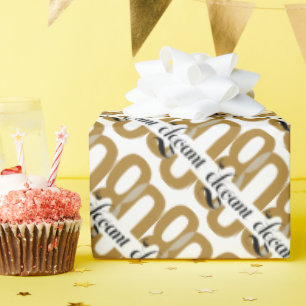 Achtzig & elegant 80. Geburtstag Gold Black Geschenkpapier