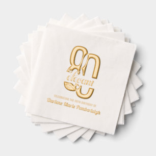 Achtzig & elegant 80. Geburtstag Gold Servietten Mit Folie