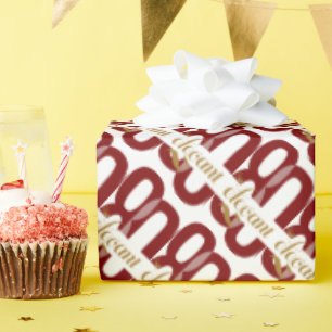 Achtzig & elegant 80. Geburtstag Ruby Red Gift Geschenkpapier