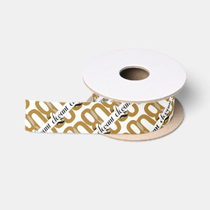 Achtzig & elegante Gold Black 80. Geburtstagsparty Satinband