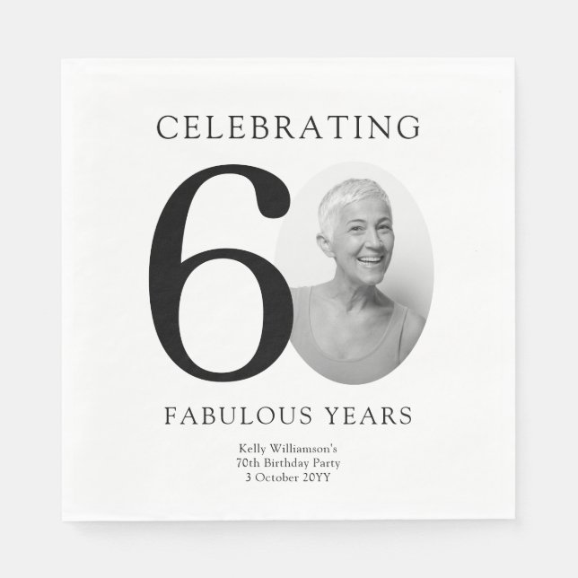 Achtzig Fabulous Years 80. Geburtstag Serviette (Vorderseite)